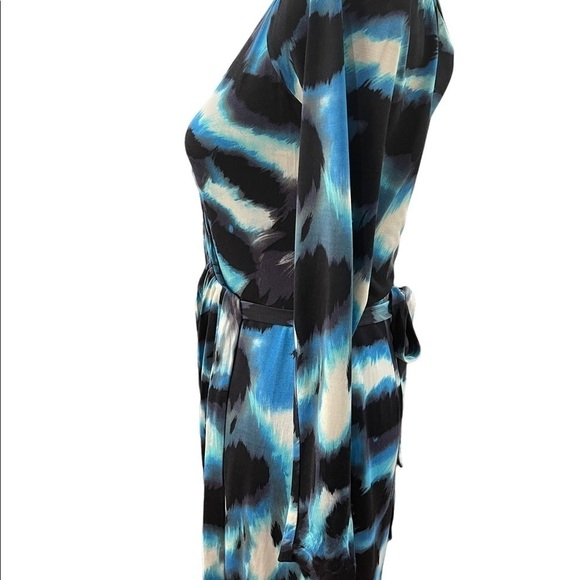 DIANE Von Furstenberg 100% Silk Wrap Dress Draped Jersey Dress SZ 4 - Picture 3 of 6
